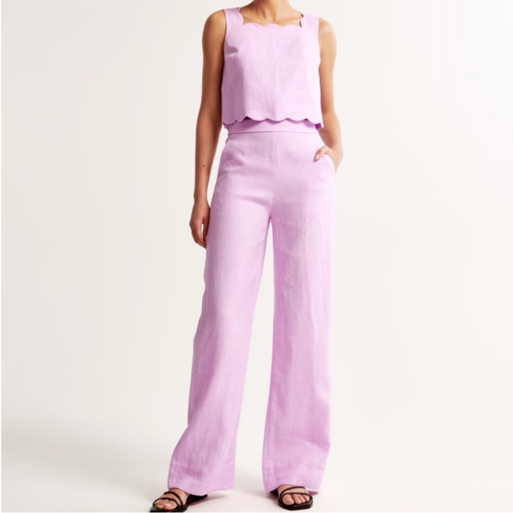 NWT Abercrombie & Fitch Lavender Linen Pants in 28 short
